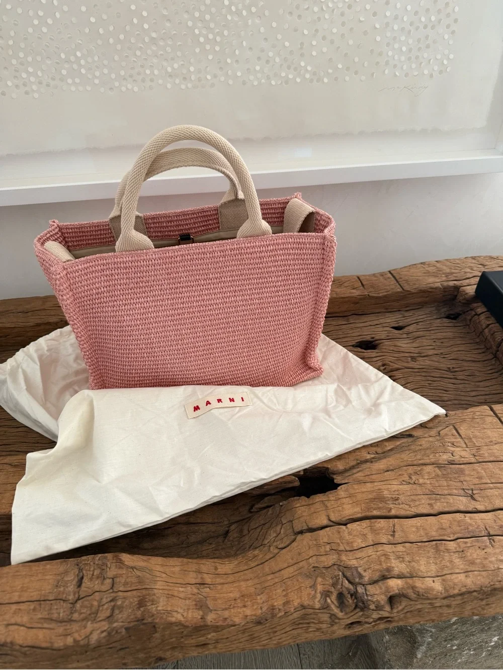 MARNI Woven Pink Tote Bag - Women's Casual Shoulder Bag - Picture 6 of 15